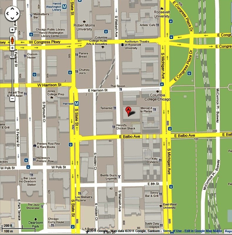columbia college chicago map Map To Columbia College columbia college chicago map